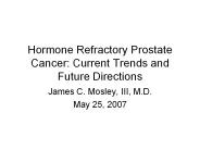 Hormone Refractory Prostate Cancer: Current Trends and