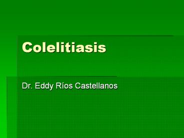 Colelitiasis