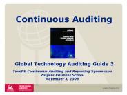 Continuous Auditing