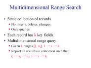 Multidimensional Range Search