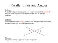Parallel Lines and Angles PowerPoint PPT Presentation