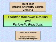 Frontier Molecular Orbitals
