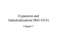 Expansion and Industrialization(1860-1914)