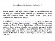 Search Engine Optimization in Austin, Tx