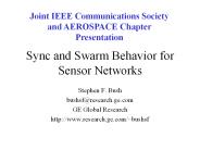 Sync and Swarm Behavior for Sensor Networks