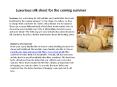 Luxurious silk sheet for the coming summer PowerPoint PPT Presentation