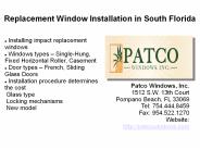 Replacement Window Installation