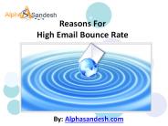 Reasons For High Email Bounce Rate