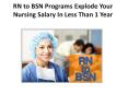 RN to BSN Programs Explode Your Nursing Salary In Less Than 1 Year PowerPoint PPT Presentation