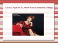 Critical Factors To Know About Varieties of Wigs PowerPoint PPT Presentation