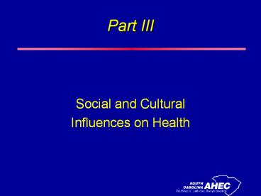 Social and Cultural