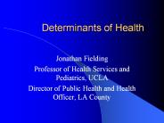 Determinants of Health