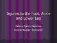 Injuries to the Foot, Ankle and Lower Leg PowerPoint PPT Presentation