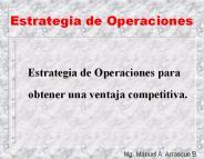 ESTRATEGIA DE OPERACIONES