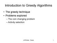 Introduction to Greedy Algorithms