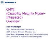 CMMI (Capability Maturity Model