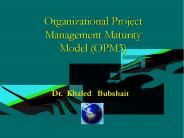 Organizational Project Management Maturity Model (OPM3)