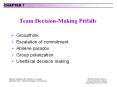 Team Decision-Making Pitfalls PowerPoint PPT Presentation