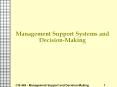 Management Support Systems and Decision-Making PowerPoint PPT Presentation