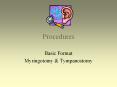 Procedures PowerPoint PPT Presentation