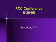PCC Conference 8-30-06