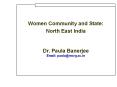 Women Community and State PowerPoint PPT Presentation