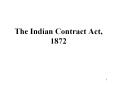 The Indian Contract Act, 1872 PowerPoint PPT Presentation