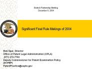 Significant Final Rule Makings of 2004