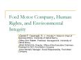 Ford Motor Company, Human Rights, and Environmental Integrity PowerPoint PPT Presentation