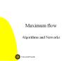 Maximum flow PowerPoint PPT Presentation