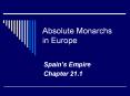 Absolute Monarchs in Europe PowerPoint PPT Presentation