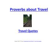 Travel sayings
