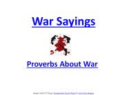 War sayings: Proverbs about war