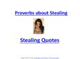 Proverbs about theft PowerPoint PPT Presentation