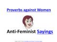 Proverbs against woman PowerPoint PPT Presentation