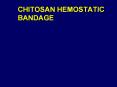 CHITOSAN HEMOSTATIC BANDAGE PowerPoint PPT Presentation