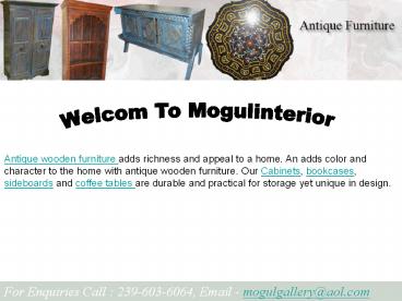 Wooden Furniture From India