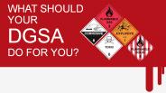 What Should Your DGSA Do For You?