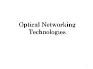 Optical Networking Technologies