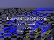 Equivalence Relations