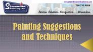 Painting Suggestions and Techniques