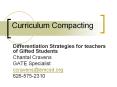 Curriculum Compacting PowerPoint PPT Presentation