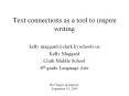 Text connections as a tool to inspire writing PowerPoint PPT Presentation