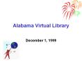 Alabama Virtual Library PowerPoint PPT Presentation