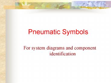 Pneumatic Symbols