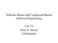 Software Reuse and Component-Based Software Engineering PowerPoint PPT Presentation