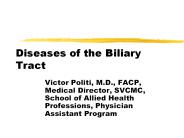 Diseases of the Biliary Tract