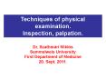 Techniques of physical examination. Inspection, palpation. PowerPoint PPT Presentation