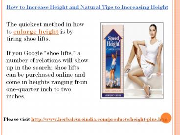How to Increase Height and Natural Tips to Increasing Height