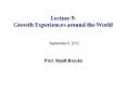 Lecture 5: Growth Experiences around the World PowerPoint PPT Presentation